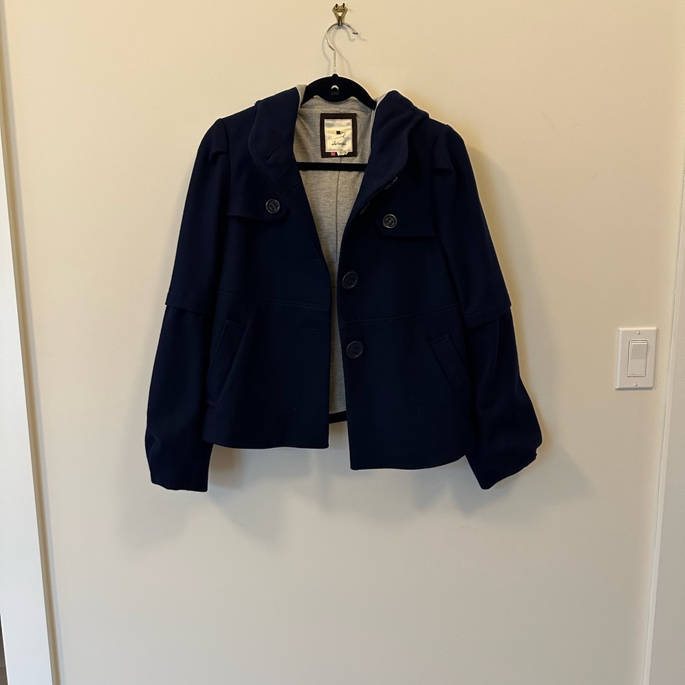 Elevenses Navy Button Up Jacket - image 7